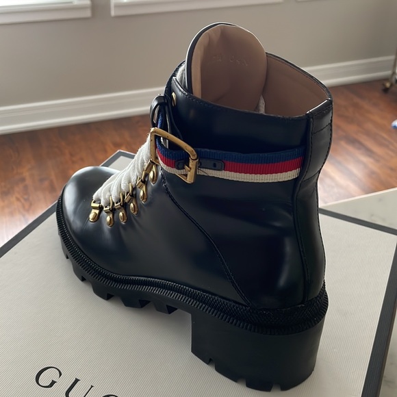 Gucci Black Trip Lug Sole Boot - Picture 7 of 9